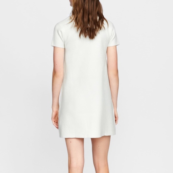 Zara ecru dress with faux pearl buttons - Picture 3 of 6